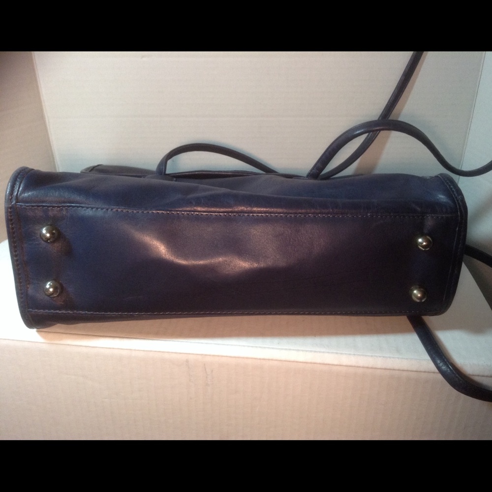 Blue Leather Shoulder Bag - Picture 4 of 4